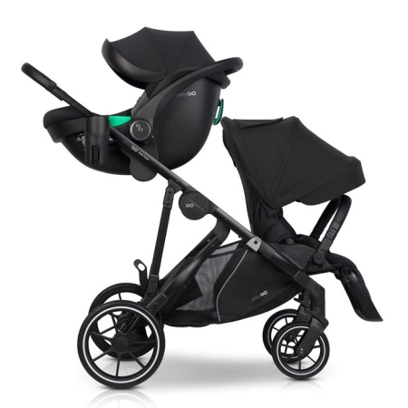 EasyGo DuoFlex Ebony Black 2+2 wózek bliźniaczy wielofunkcyjny